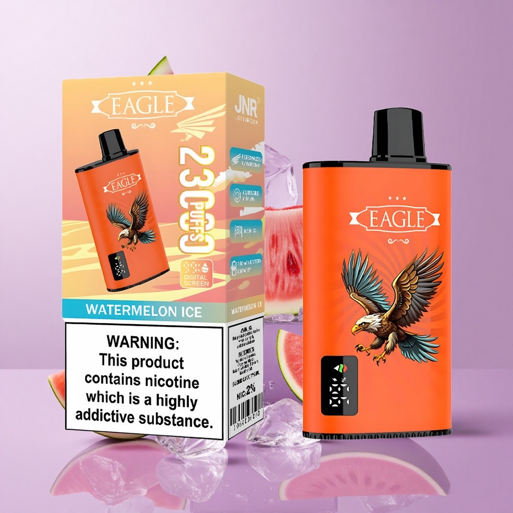 JNR EAGLE Smart 23000 Puffs Disposable Vape Watermelon Ice with Digital Screen & Type-C Charging