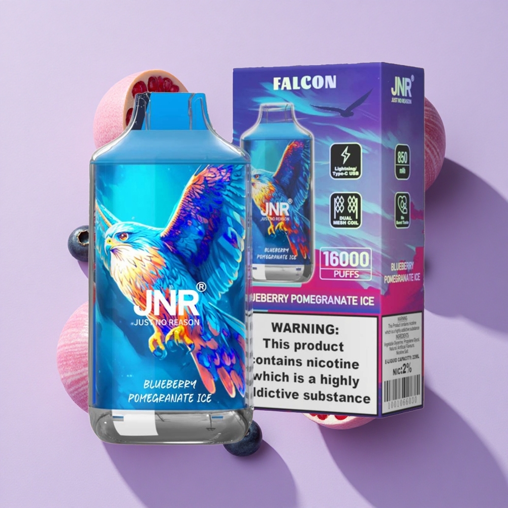 JNR Falcon 16000 Puffs 22ml Blueberry Pomegranate Ice Dual Mesh