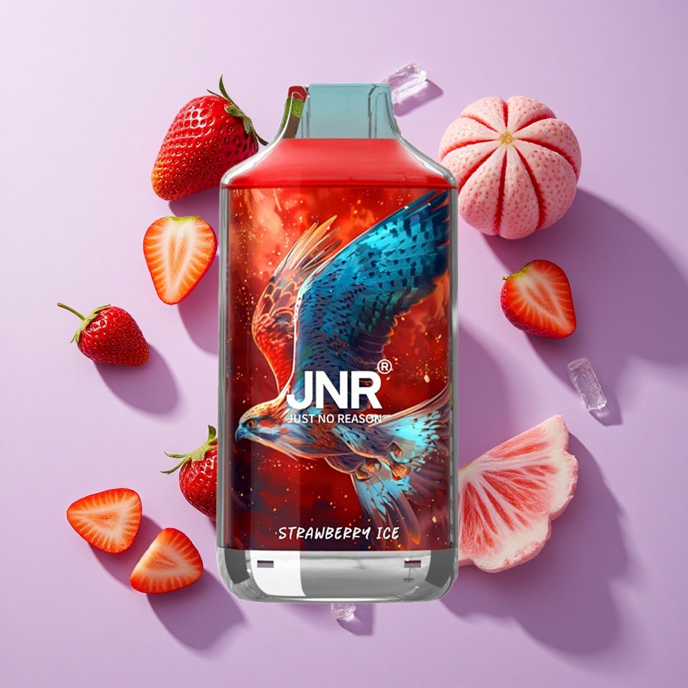 JNR Falcon 16000 Puffs 22ml Strawberry Ice Dual Mesh