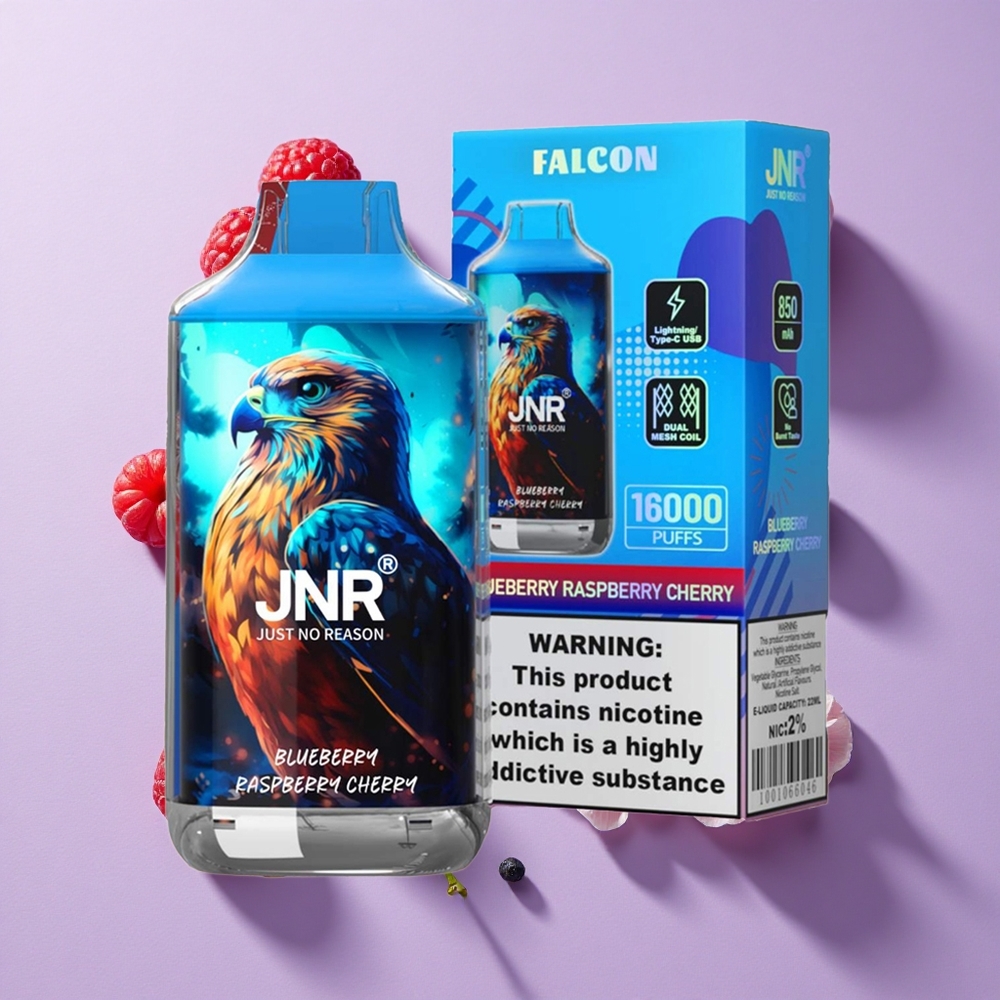 JNR Falcon 16000 Puffs Dual Mesh 22ml Blueberry Raspberry Cherry