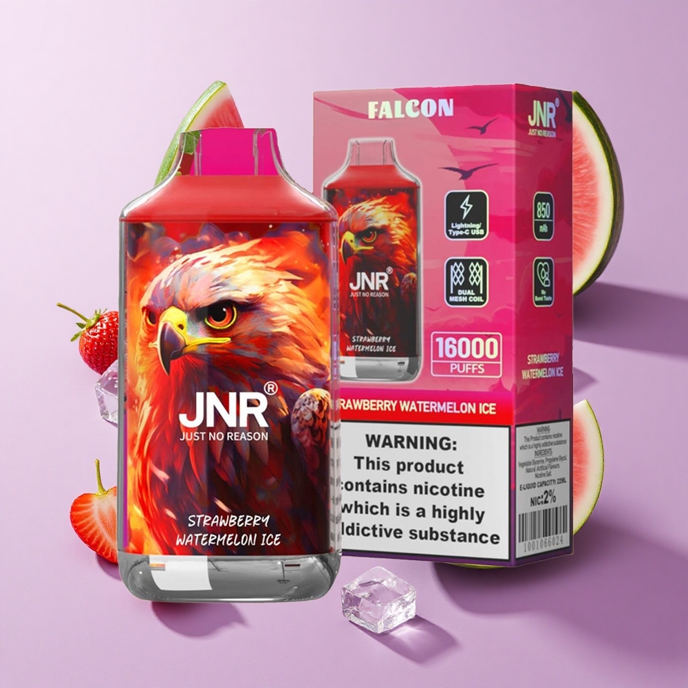 JNR Falcon 16000 Puffs Dual Mesh Strawberry Watermelon Ice