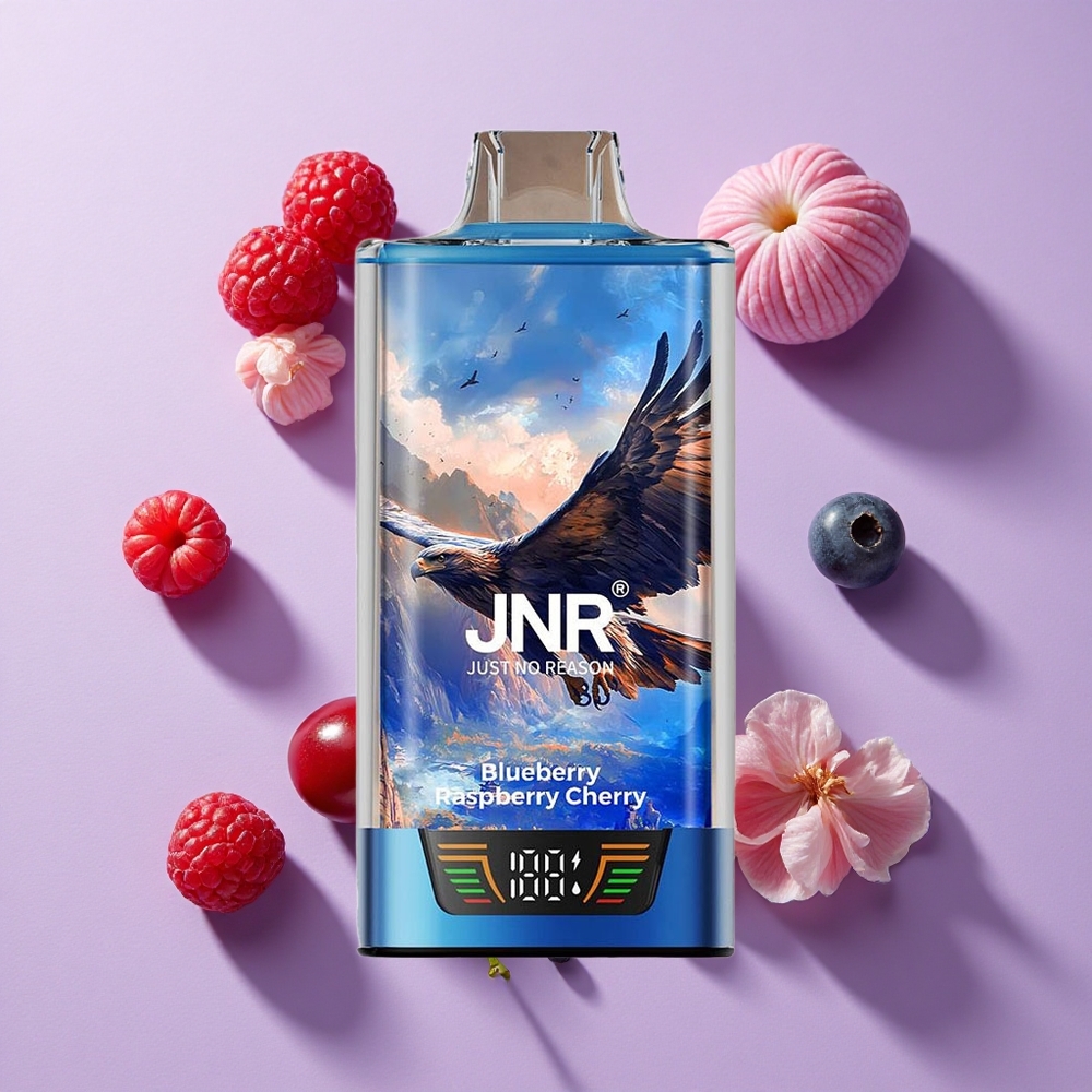 JNR Falcon Pro 28000 Disposable Vape Blueberry Raspberry Cherry 30ml 5% Nicotine