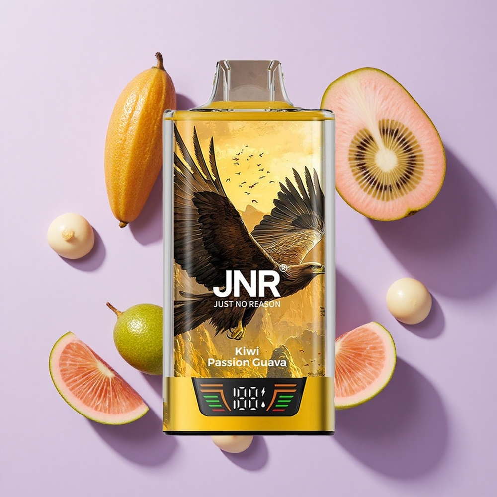 JNR Falcon Pro 28000 Disposable Vape Kiwi Pasion Guava Dual Mesh Coil