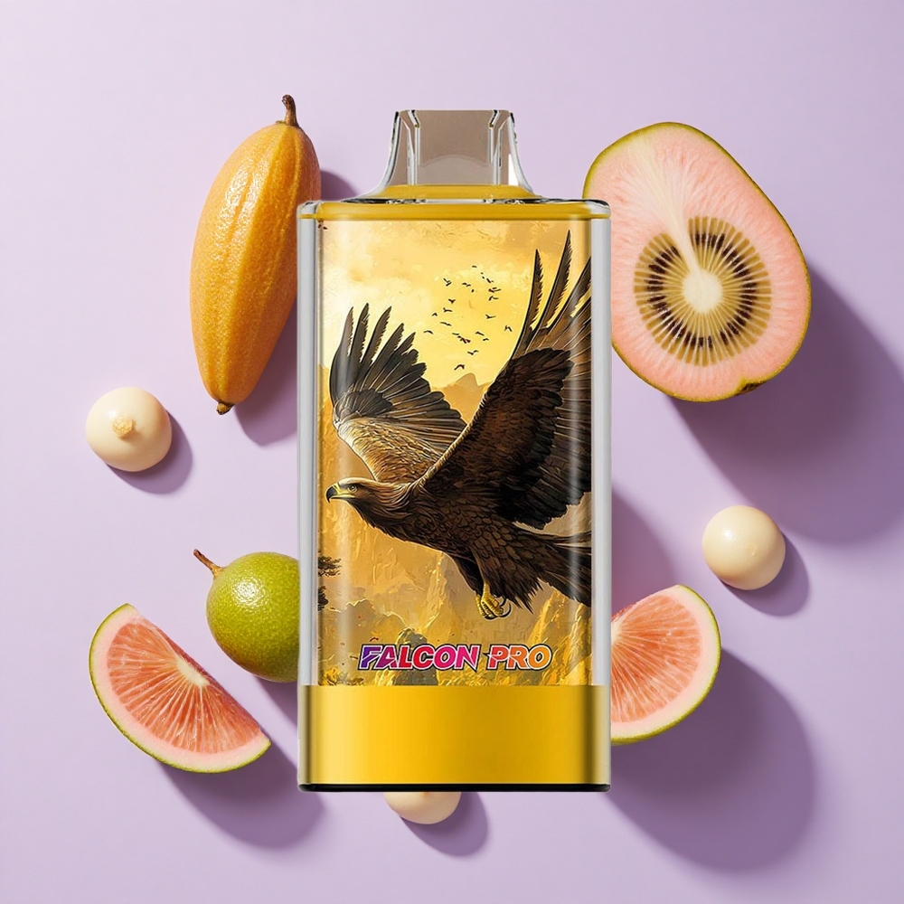 JNR Falcon Pro 28000 Disposable Vape Kiwi Pasion Guava Dual Mesh Coil