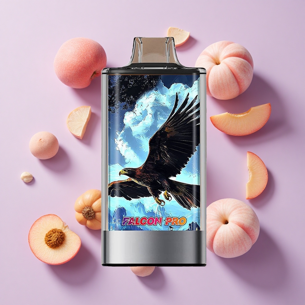 JNR Falcon Pro 28000 Disposable Vape White Peach Razz Dual Mesh USB-C
