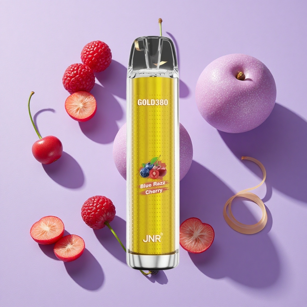 JNR Gold380 6000 Puffs 13ml Disposable Vape Blue Razz Cherry