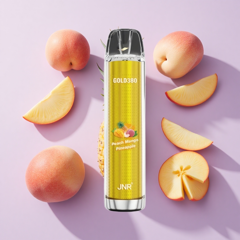JNR Gold380 6000 Puffs Disposable Vape Peach Mango Pineapple 1500mAh