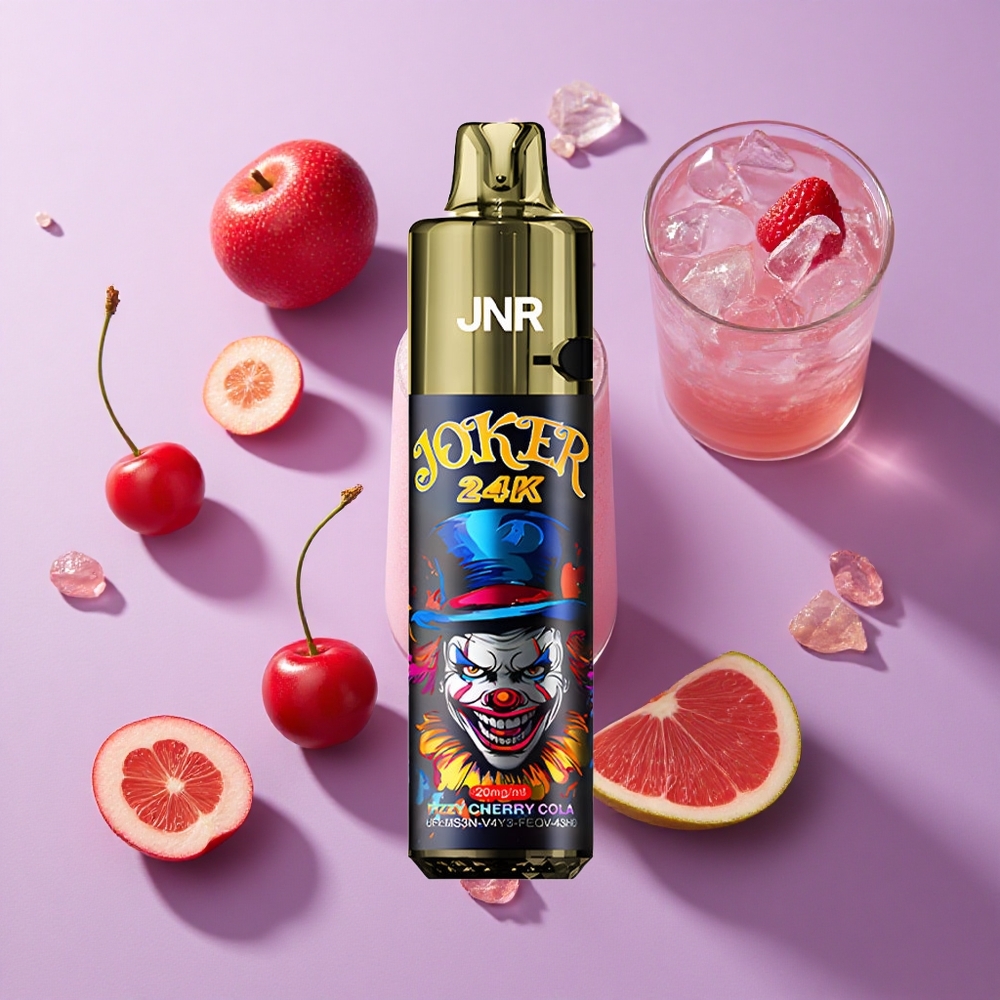 JNR Joker 24000 Puffs Disposable Vape Fizzy Cherry Cola 2% Nicotine Type-C Charging