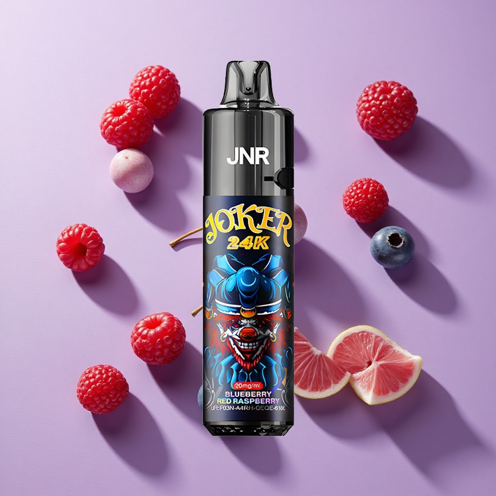 JNR Joker 24K Puffs Disposable Vape Blueberry Red Raspberry with 800mAh Battery & Type-C Charging
