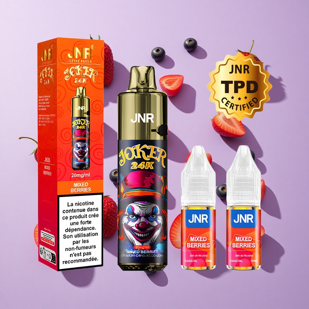 JNR Joker 24K Puffs Disposable Vape Mixed Berries with 800mAh Battery