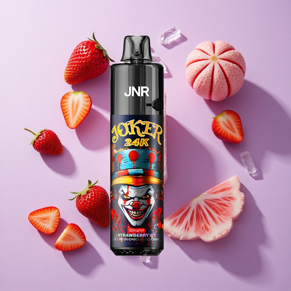 JNR Joker 24K Puffs Disposable Vape Strawberry Ice with 800mAh Battery & Type-C Charging