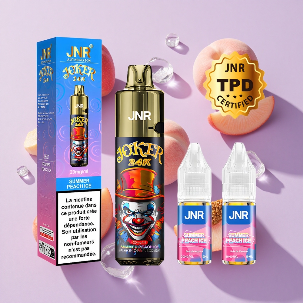 JNR Joker 24K Puffs Disposable Vape Summer Peach Ice 800mAh Type-C