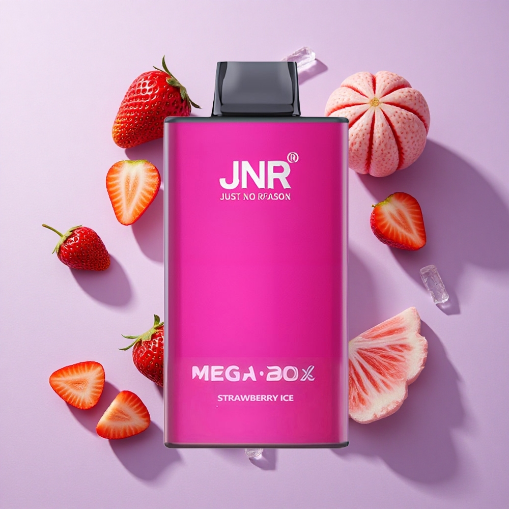JNR Mega Box 25000 Puffs Disposable Vape Strawberry Ice Dual Mesh Core