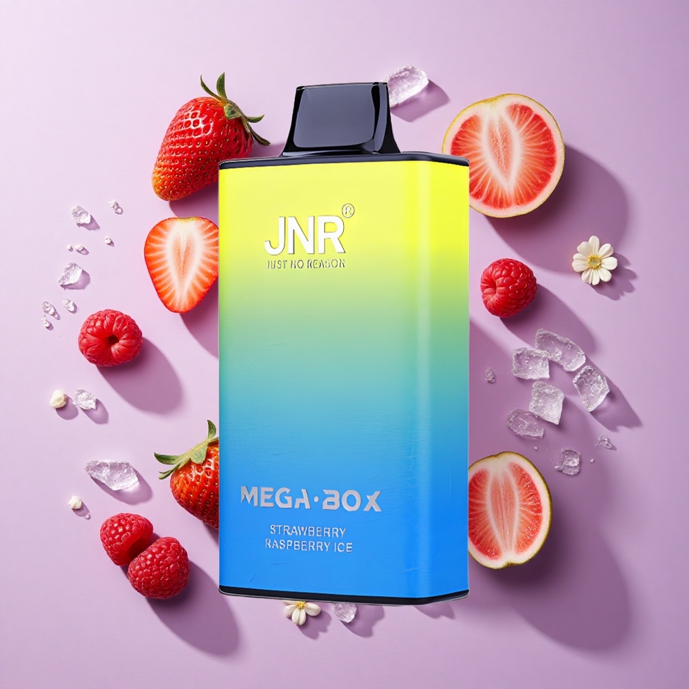 JNR Mega Box 25000 Puffs Dual Mesh Strawberry Raspberry Ice