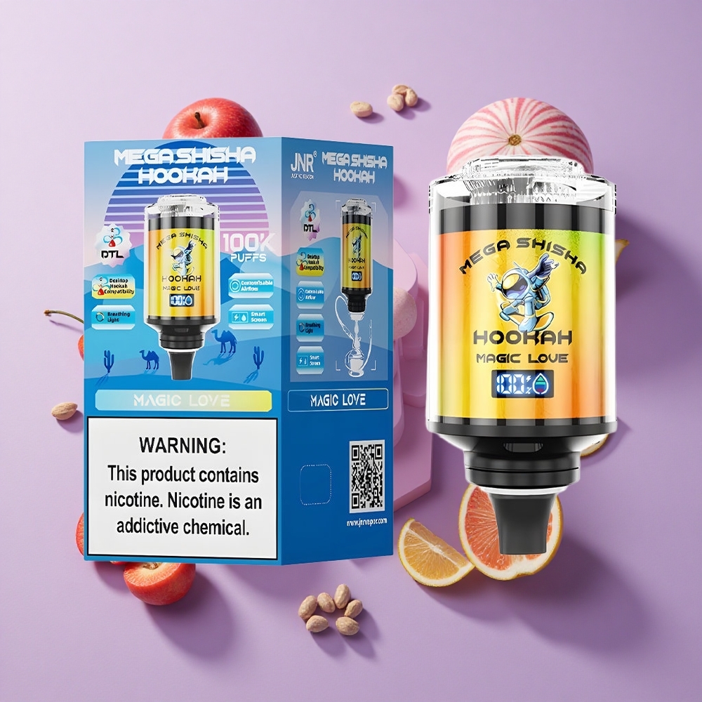JNR Mega Shisha Hookah 100K 2200mAh Desktop Hookah Magic Love