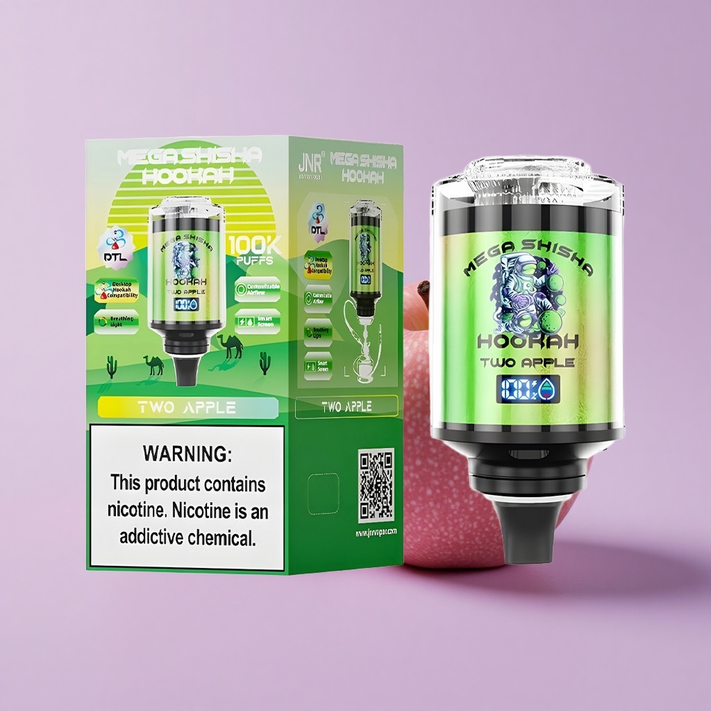 JNR Mega Shisha Hookah 100K 60mL Desktop Compatibility Two Apple