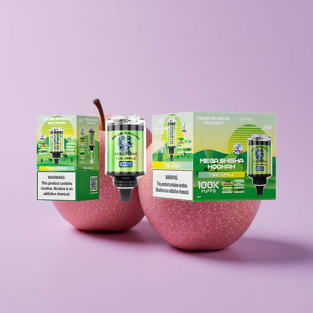 JNR Mega Shisha Hookah 100K 60mL Desktop Compatibility Two Apple