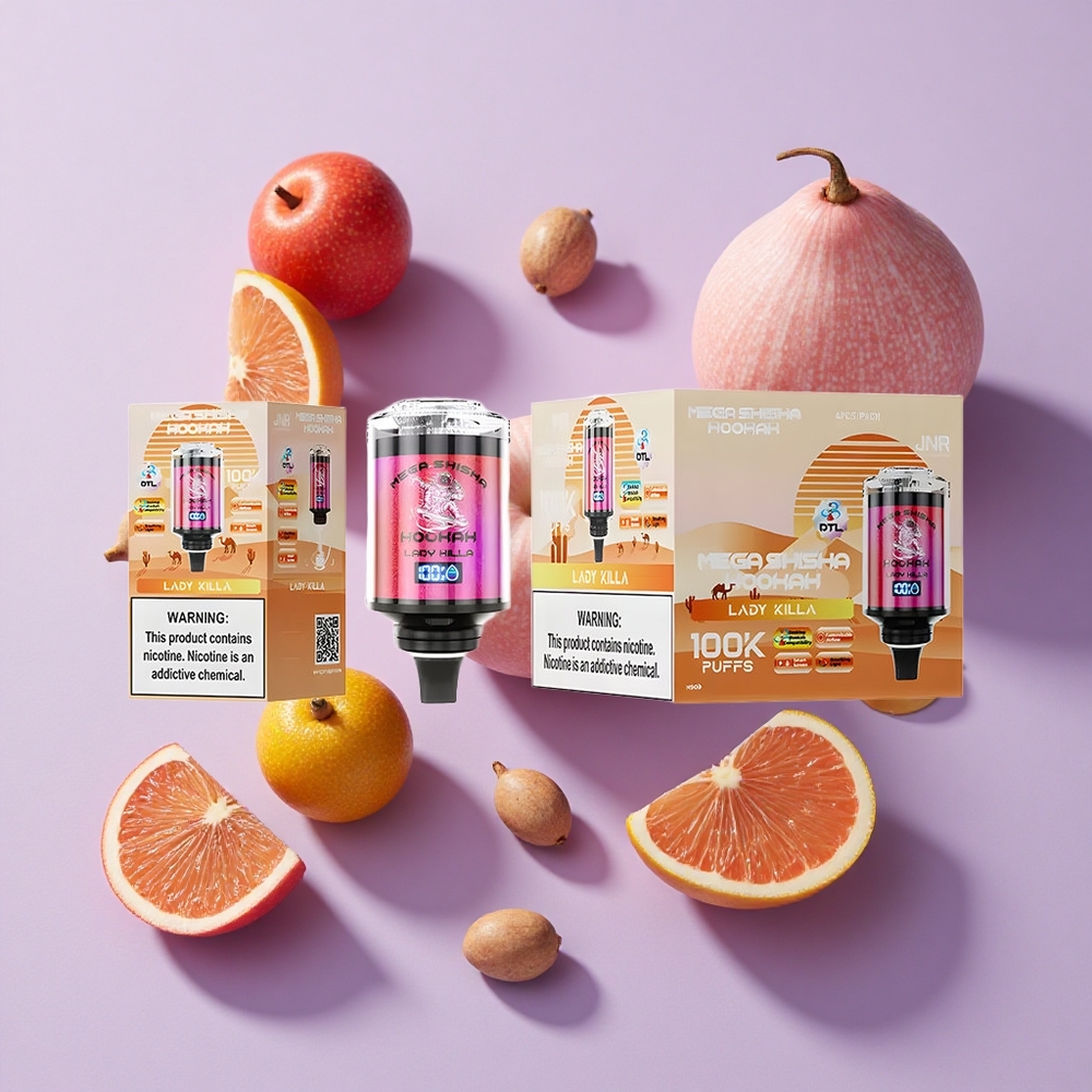 JNR Mega Shisha Hookah 100K Desktop Compatibility Lady Killa 2200mAh Type-C Fast Charging