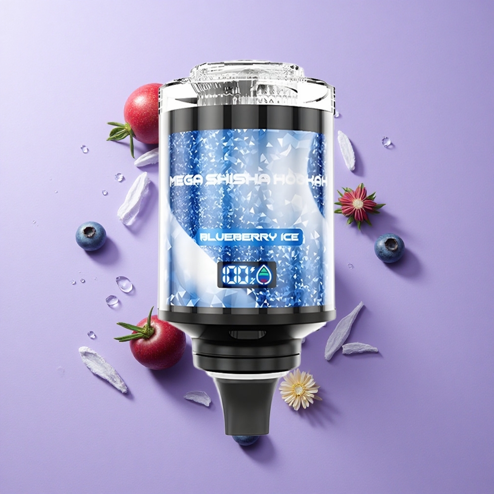 JNR Mega Shisha Hookah 100K Desktop Interactive Smart Screen Blueberry Ice