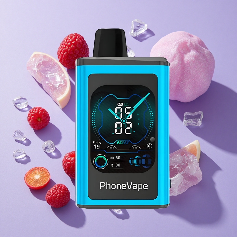 JNR PhoneVape 30000 puffs Rechargeable Blue Razz Ice with Turbo Mode