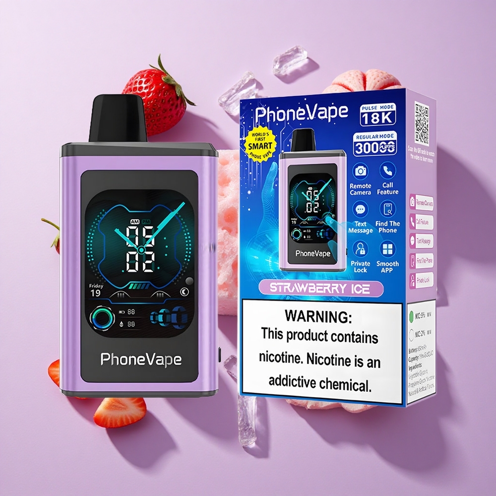 JNR PhoneVape 30000 puffs Turbo Strawberry Ice Disposable Vape