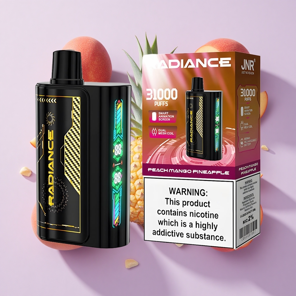 JNR Radiance 31000 Puffs Dual Mesh Peach Mango Pineapple