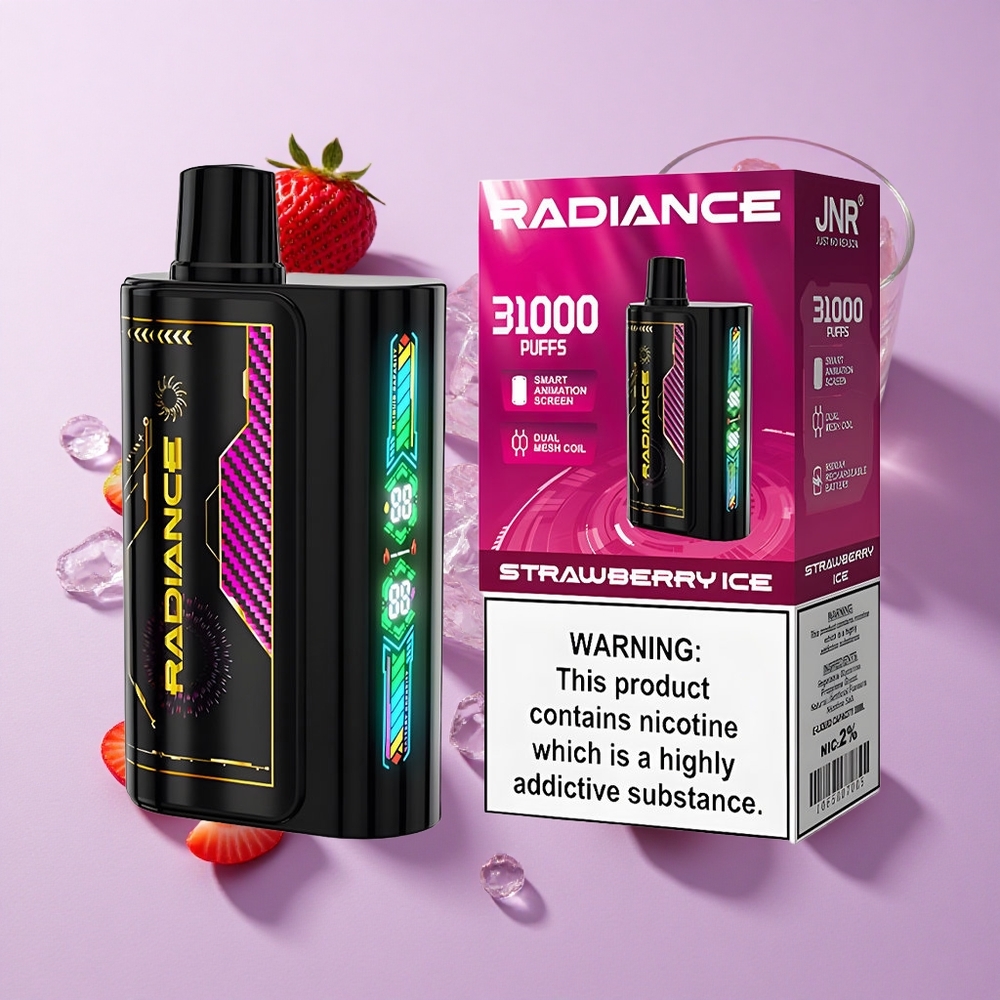 JNR Radiance 31000 Puffs Dual Mesh Strawberry Ice
