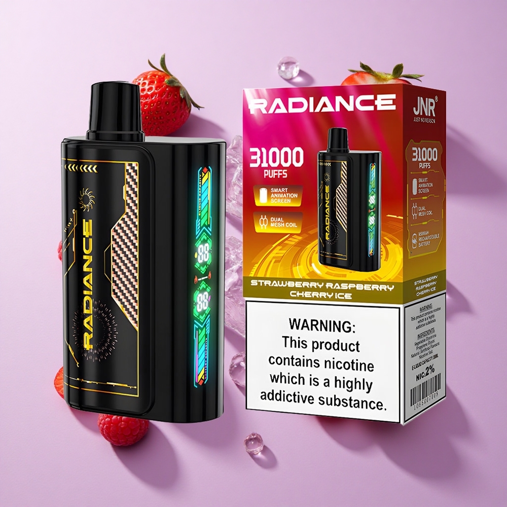 JNR Radiance 31000 Puffs Dual Mesh Strawberry Raspberry Cherry Ice