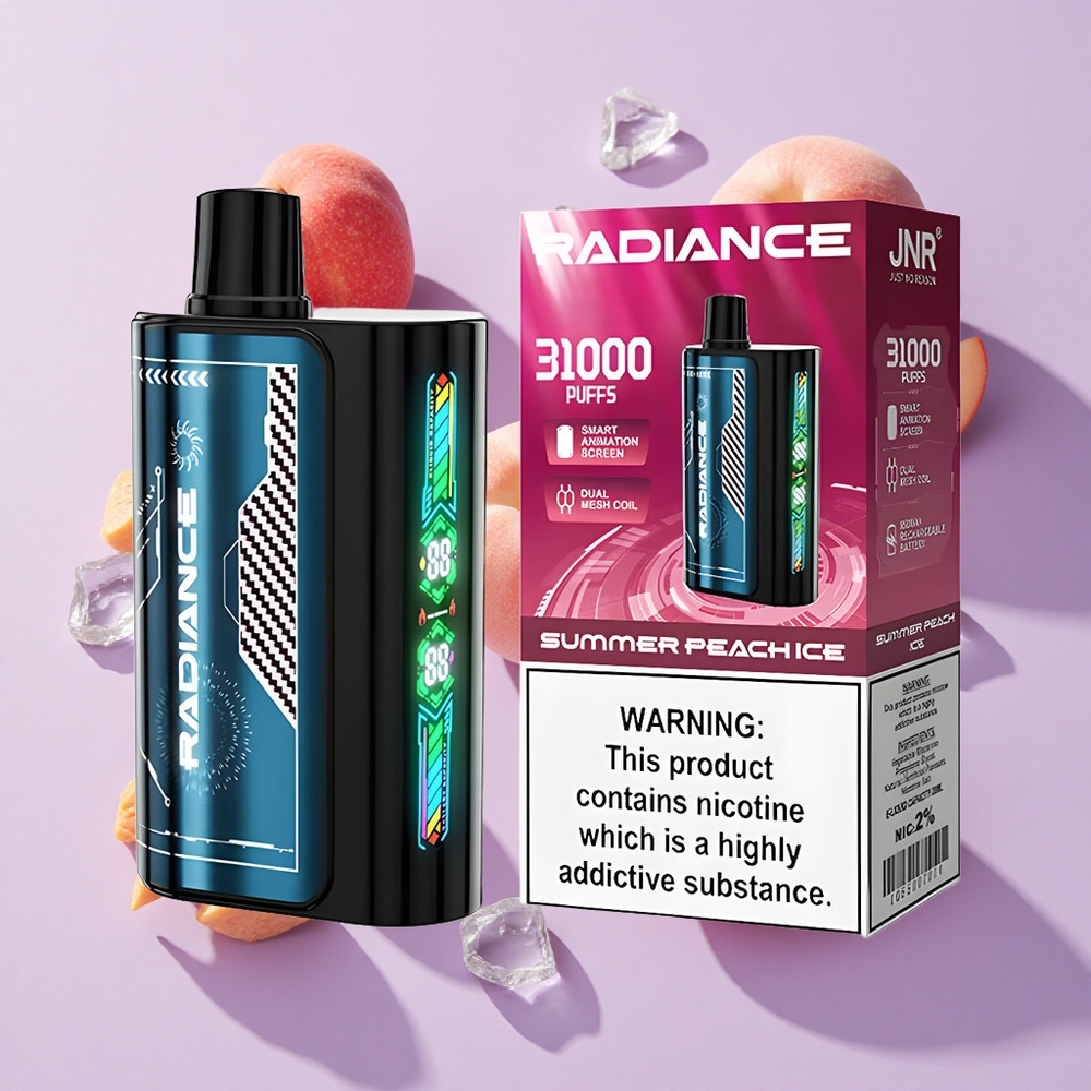 JNR Radiance 31000 Puffs Dual Mesh Summer Peach Ice