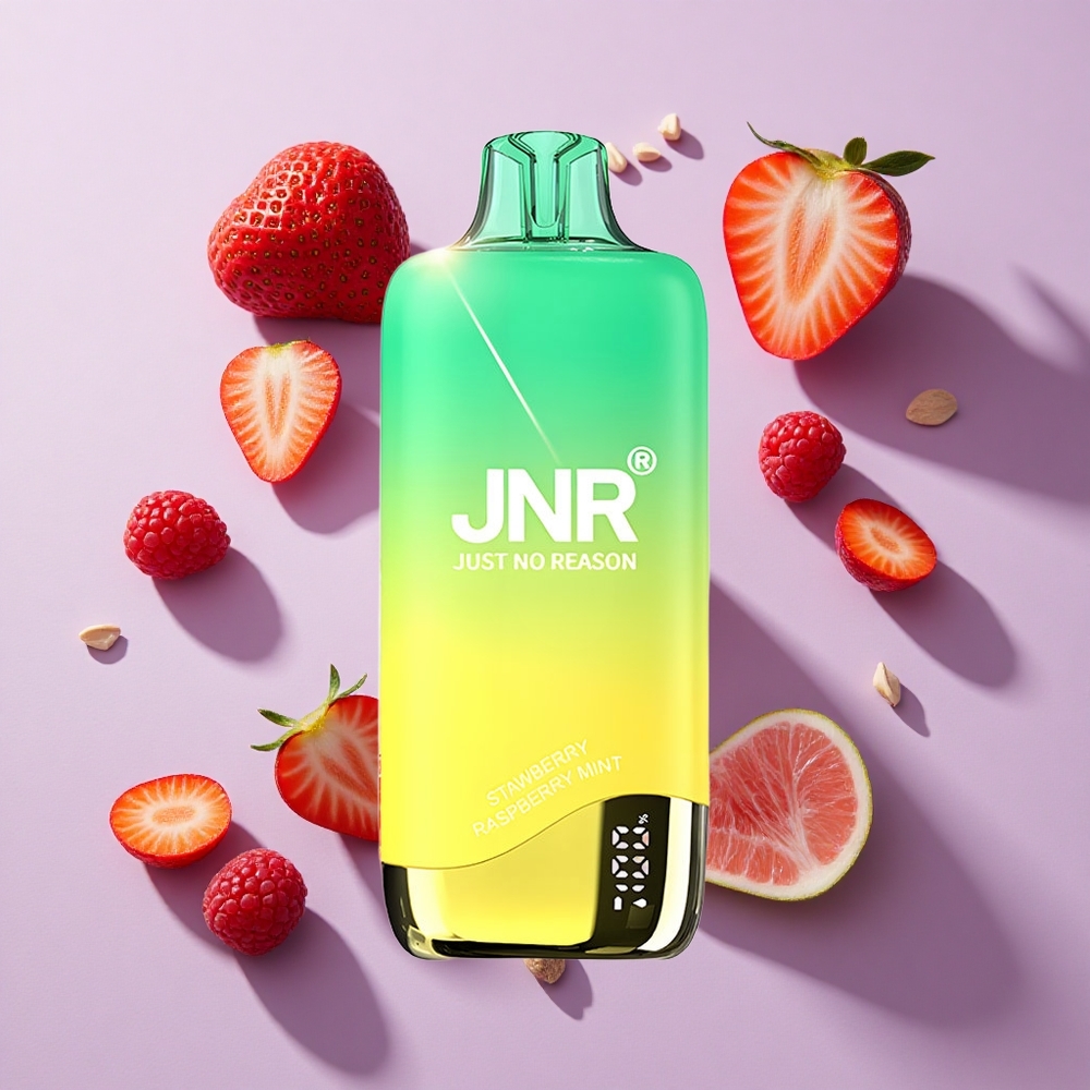 JNR Rainbow 10500 Puffs 18ml Disposable Vape Strawberry Raspberry Mint