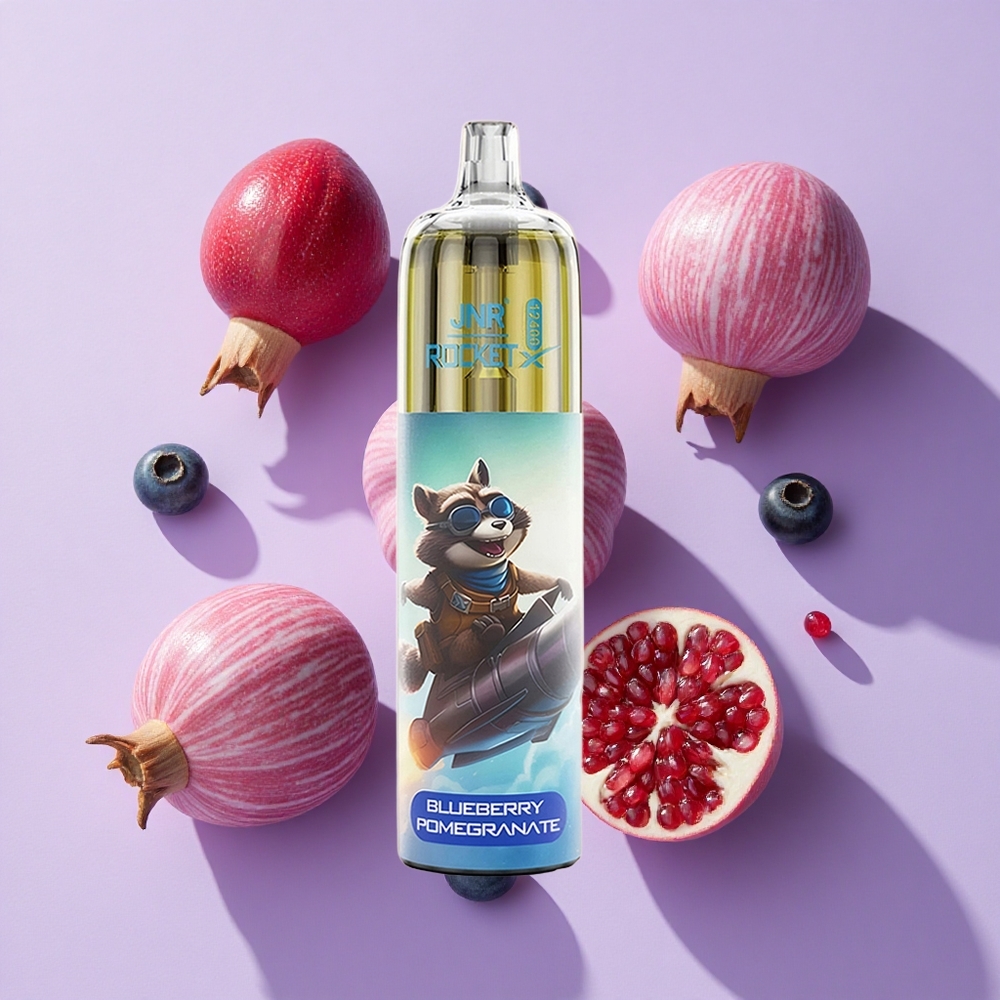 JNR Rocket-X 12400 Puffs Disposable Vape Blueberry Pomegranate RGB Type-C