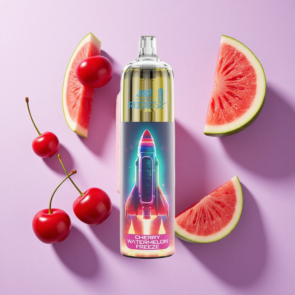 JNR Rocket-X 12400 Puffs Disposable Vape Cherry Watermelon Freeze 850mAh Type-C Quick Charge