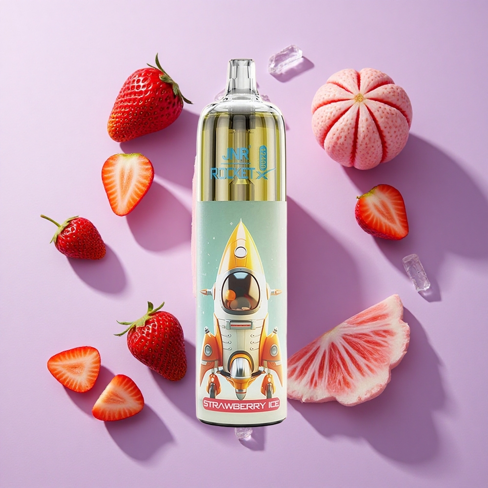 JNR Rocket-X 12400 Puffs Disposable Vape Strawberry Ice with 850mAh Battery & RGB Lights