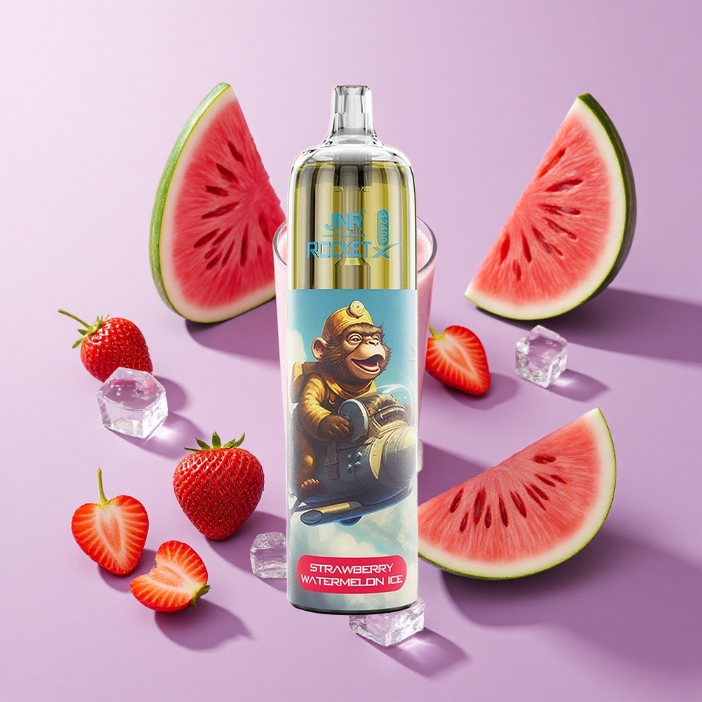 JNR Rocket-X 12400 Puffs Disposable Vape Strawberry Watermelon Ice with RGB Lights & Type-C Quick Charge