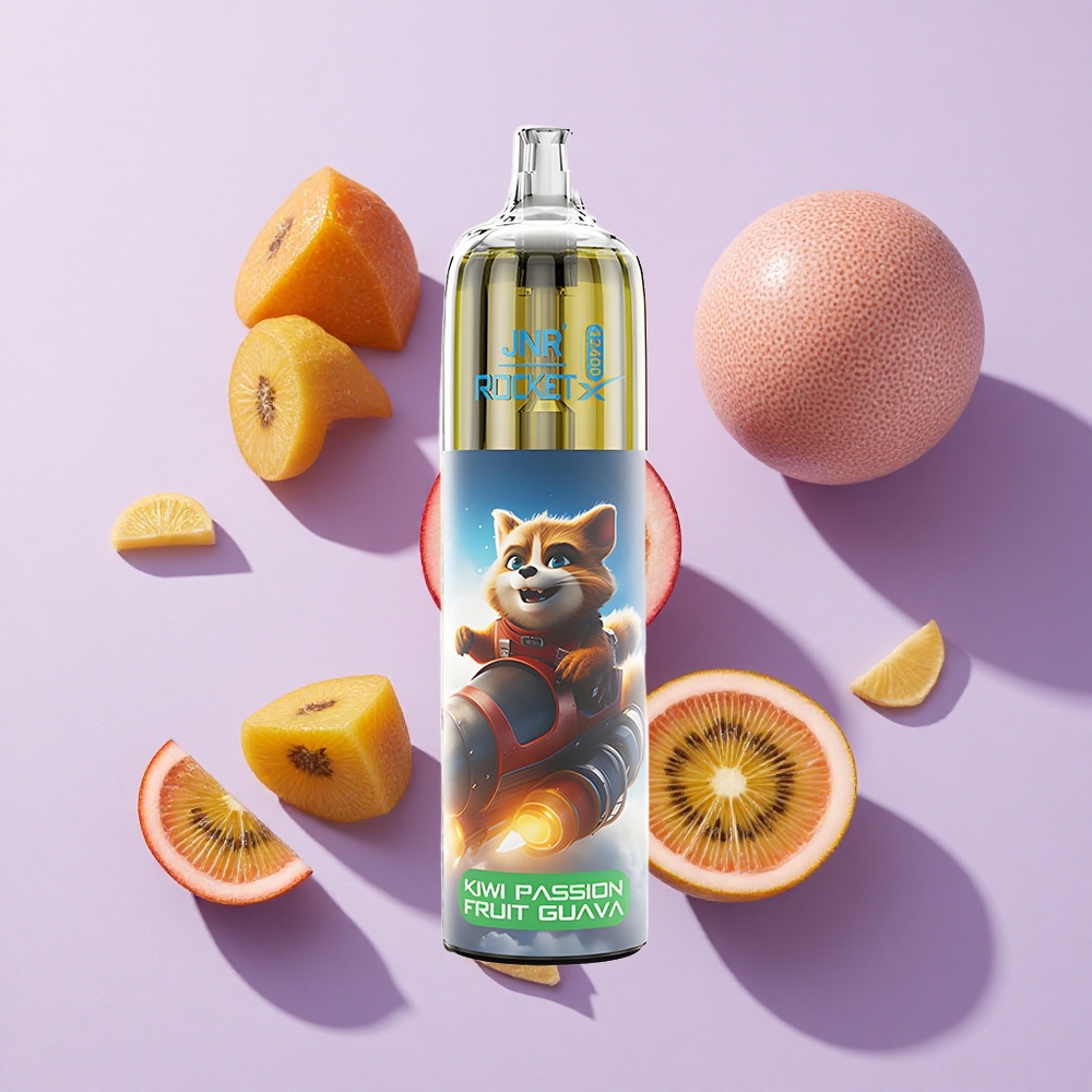 JNR Rocket-X 12400 Puffs RGB Adjustable Airflow Kiwi Passion Guava