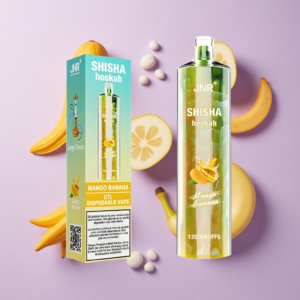 JNR Shisha Hookah 12000 Puffs 24ml Mango Banana Disposable Vape