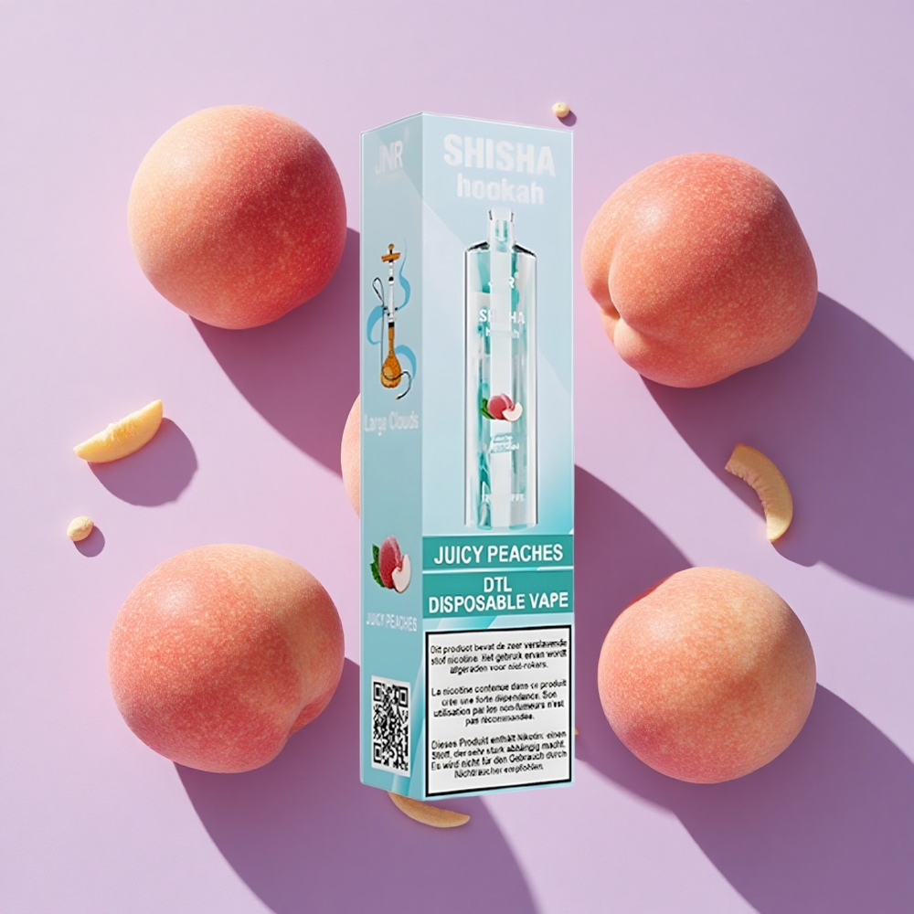 JNR Shisha Hookah 12000 Puffs Juicy Peaches 24ml Type-C