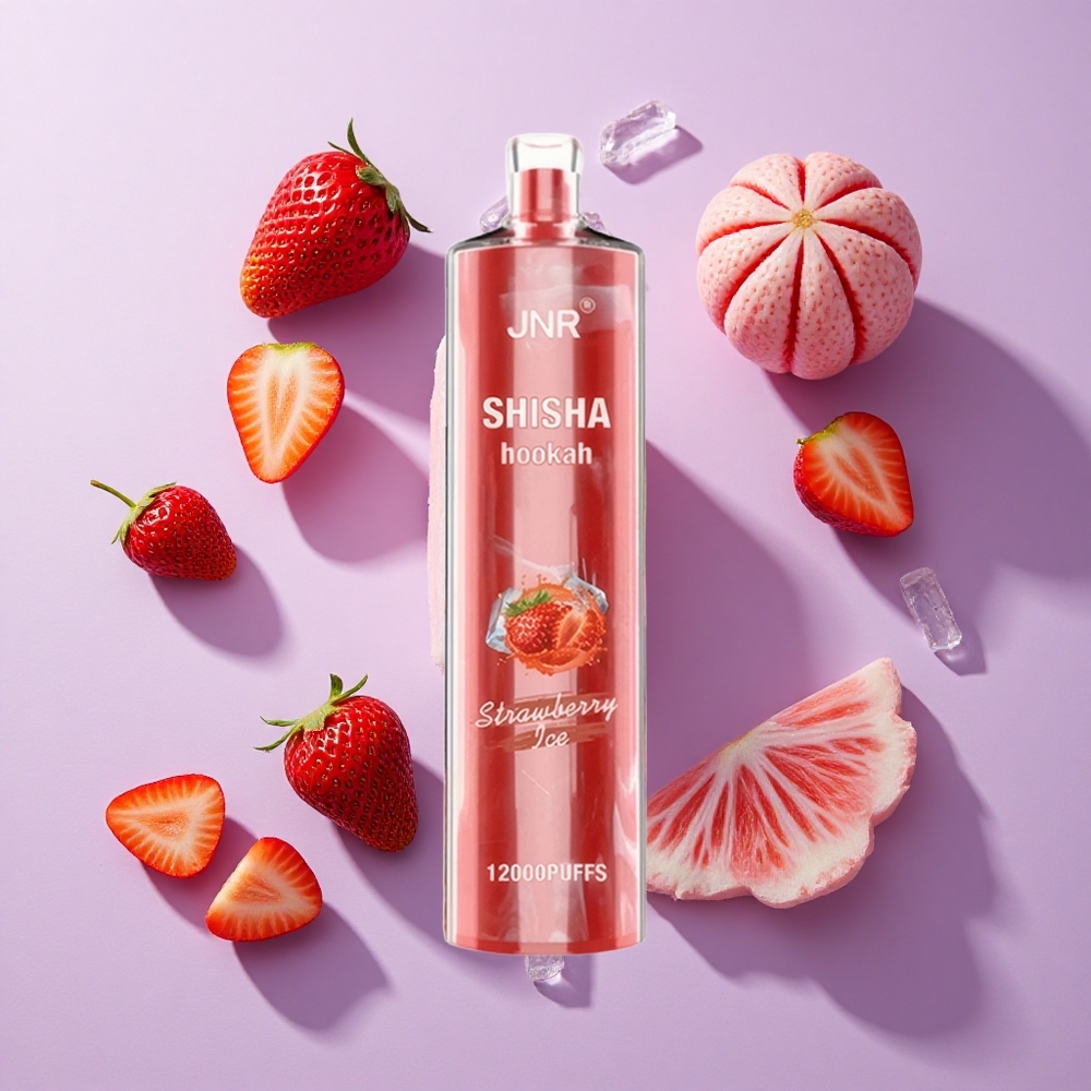 JNR Shisha Hookah 12000 Puffs Strawberry Ice 750mAh Type-C