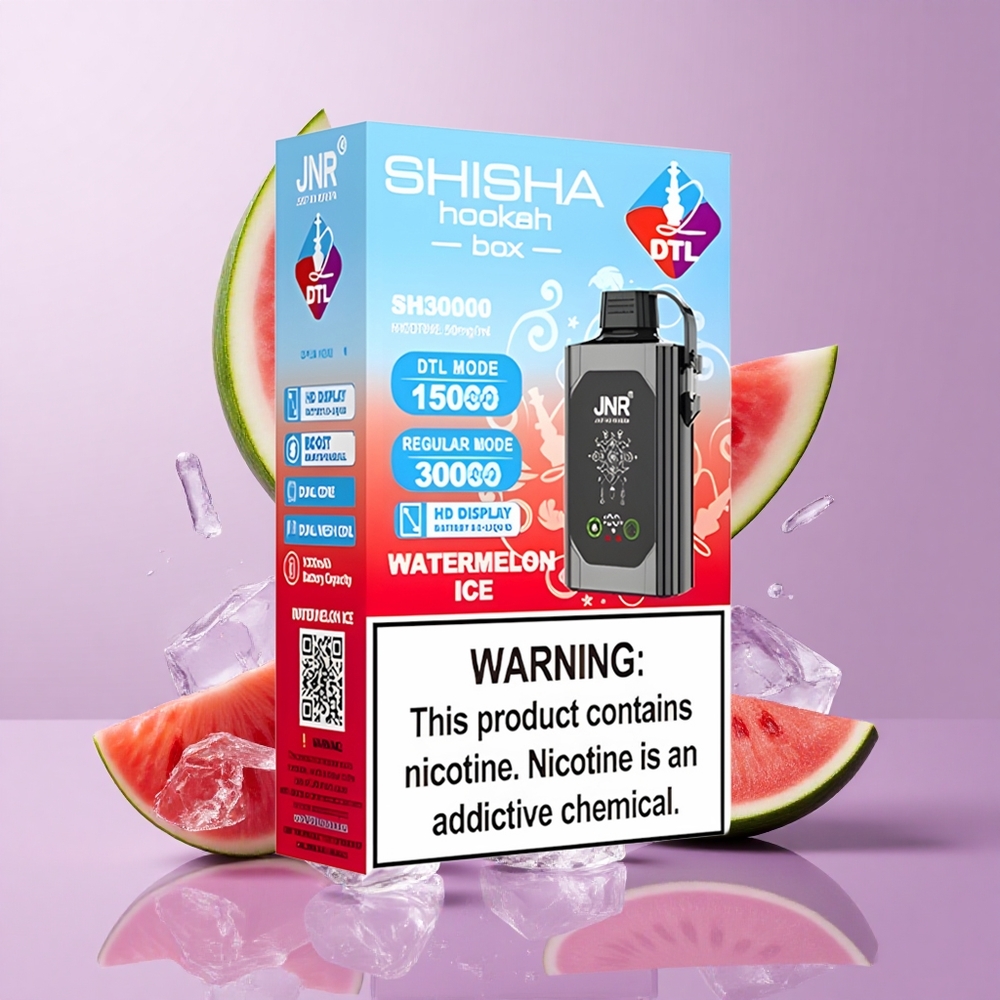 JNR Shisha Hookah Box 20500 Puffs Dual Mesh 25ml Watermelon Ice