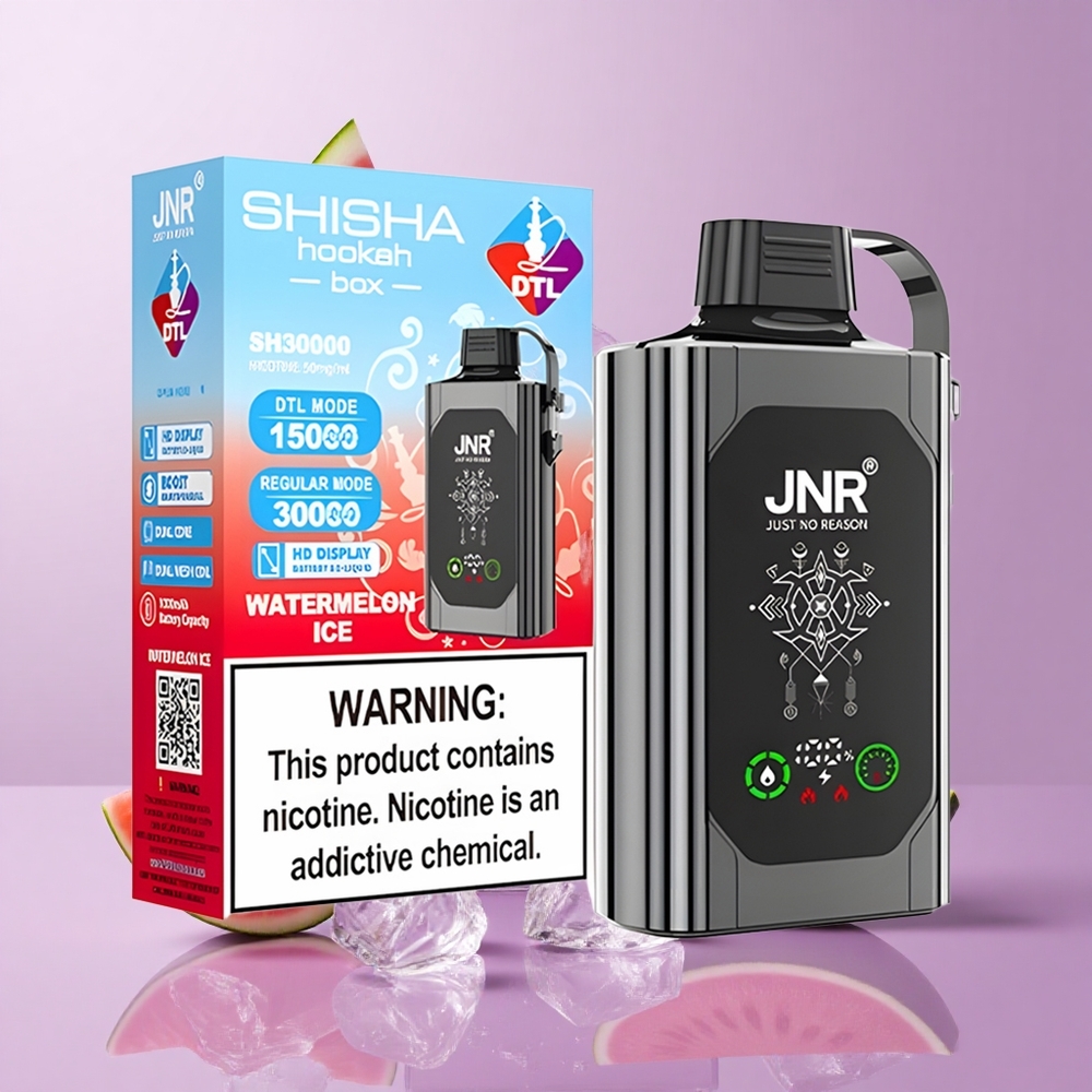 JNR Shisha Hookah Box 20500 Puffs Dual Mesh 25ml Watermelon Ice