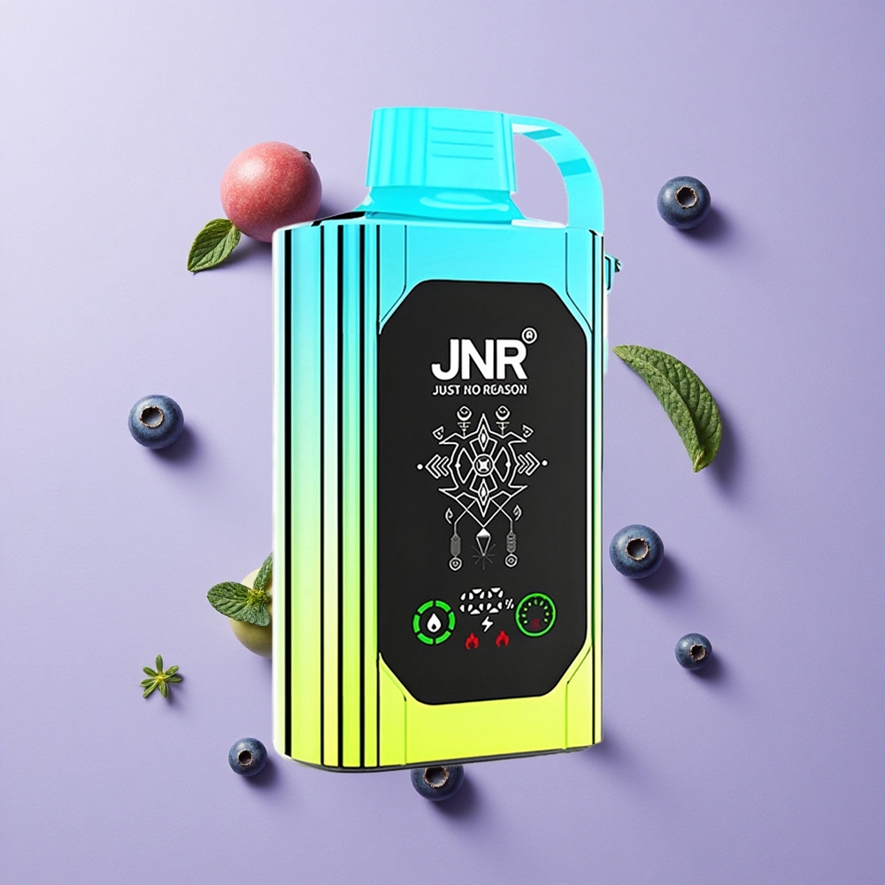 JNR Shisha Hookah Box 20500 Puffs HD Display Dual Mesh Coil Blueberry Mint