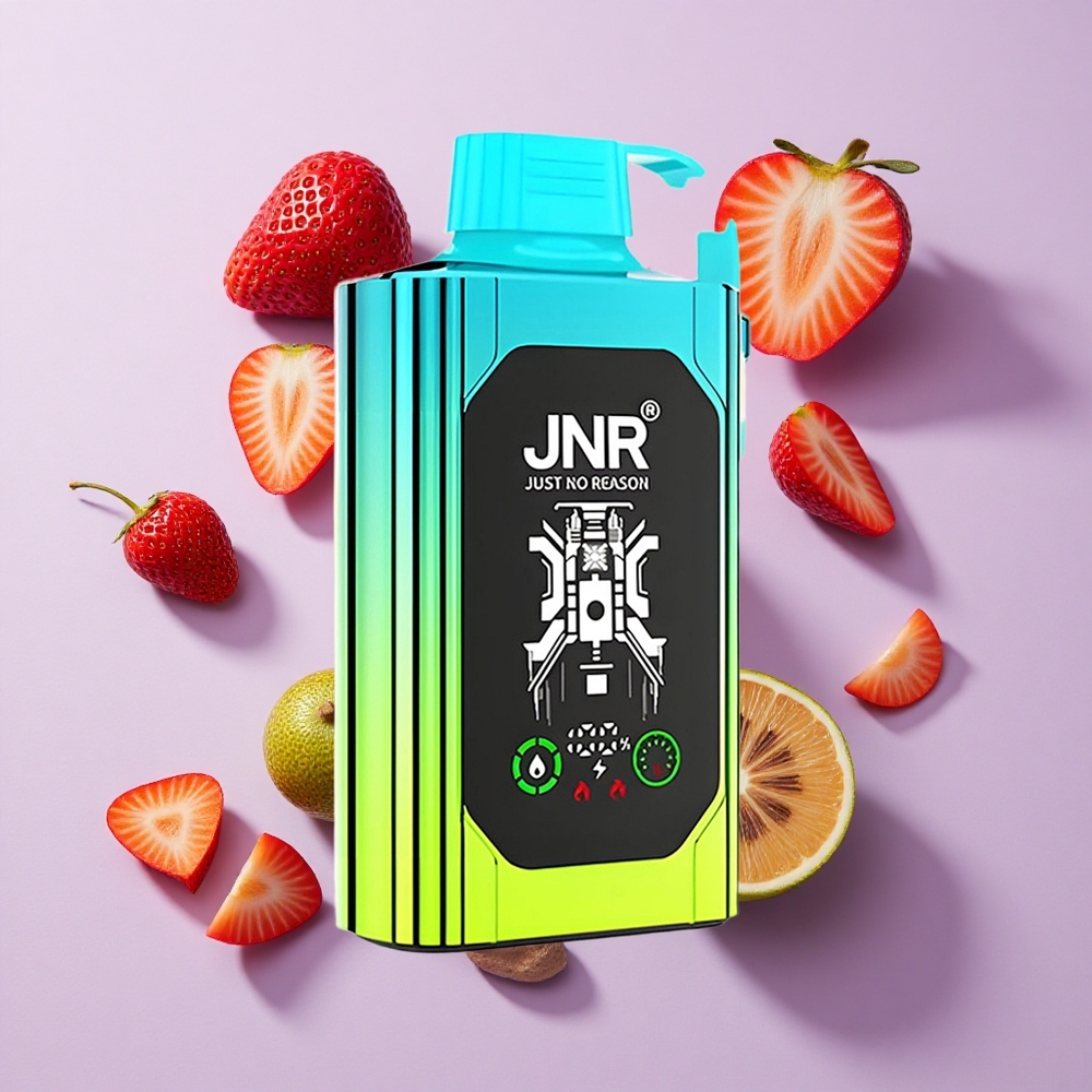 JNR Shisha Hookah Box 20500 Puffs HD Display Dual Mesh Strawberry Kiwi