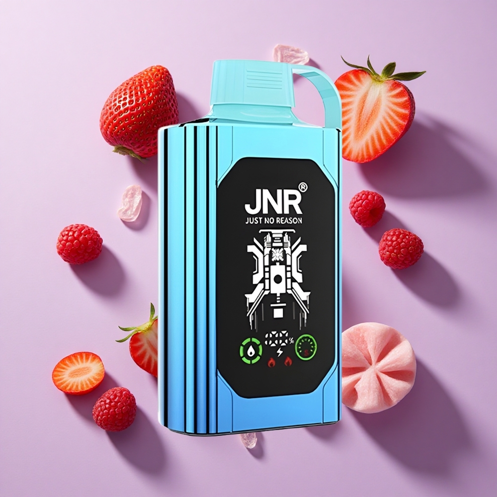JNR Shisha Hookah Box 20500 Puffs HD Display Strawberry Raspberry Candy Dual Mesh Coil Type-C