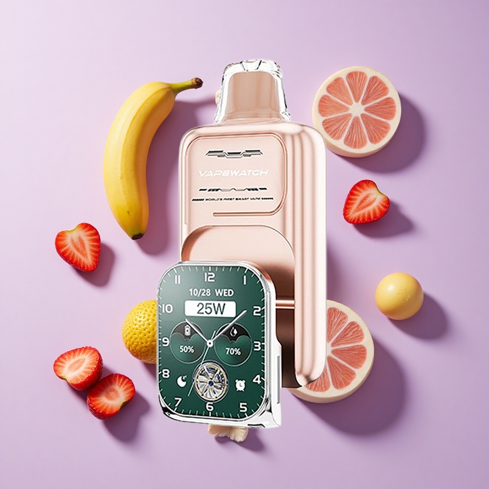 JNR Vape Watch 30000 Puffs 1000mAh Type-C Strawberry Banana