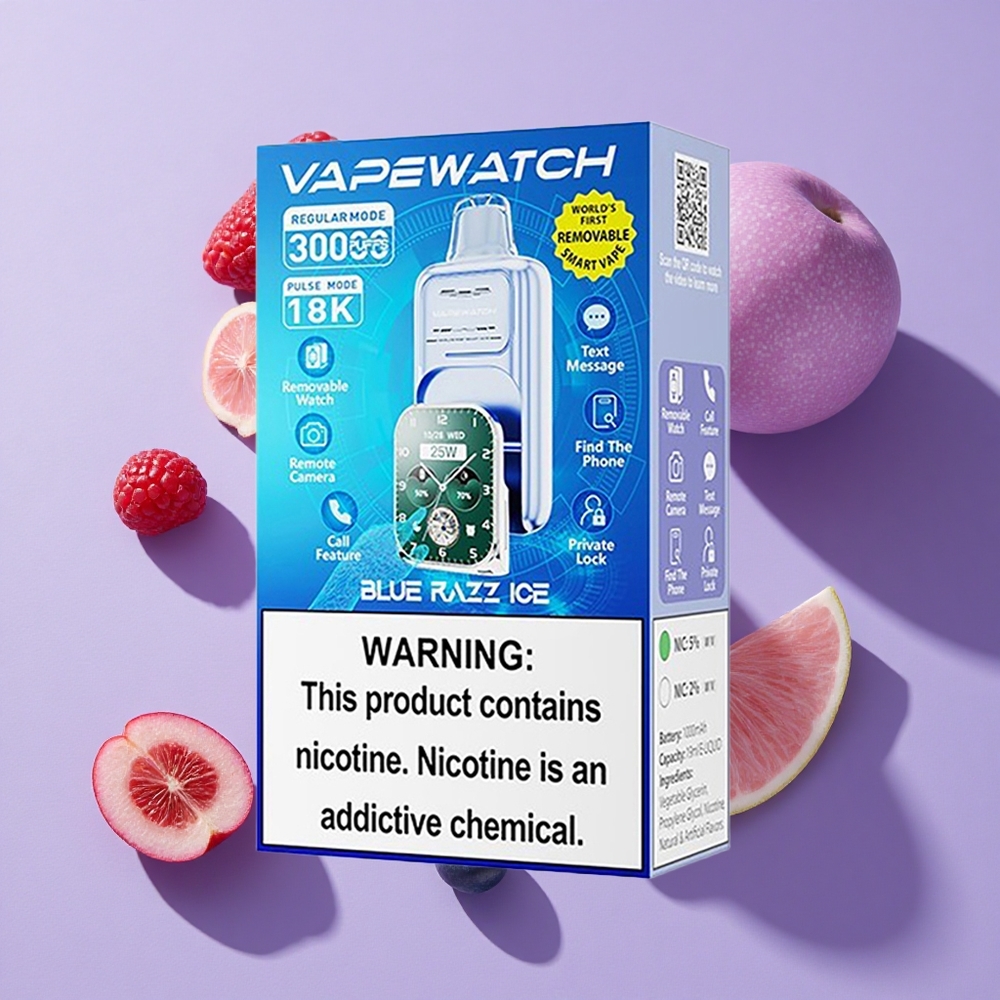 JNR Vape Watch 30000 Puffs 19mL Blue Razz Ice