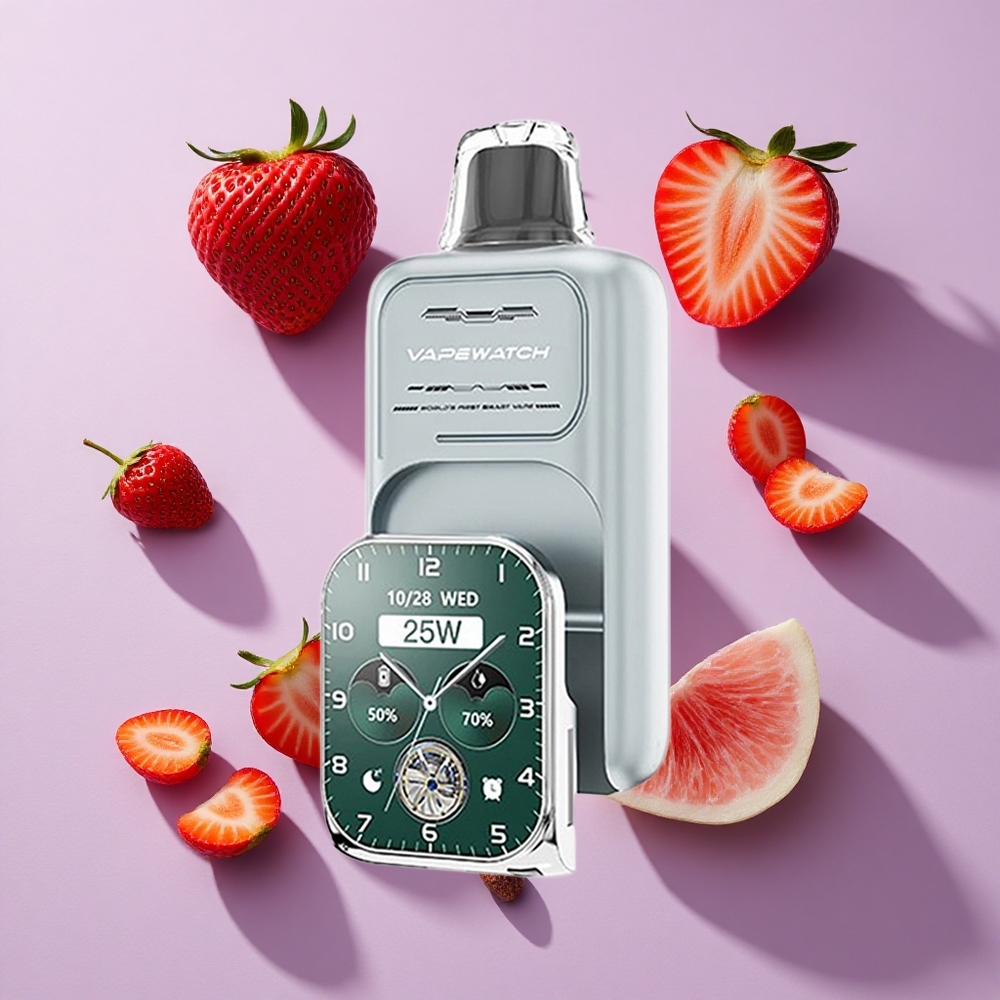JNR Vape Watch 30000 Puffs 19mL Dual Mesh Strawberry Ice