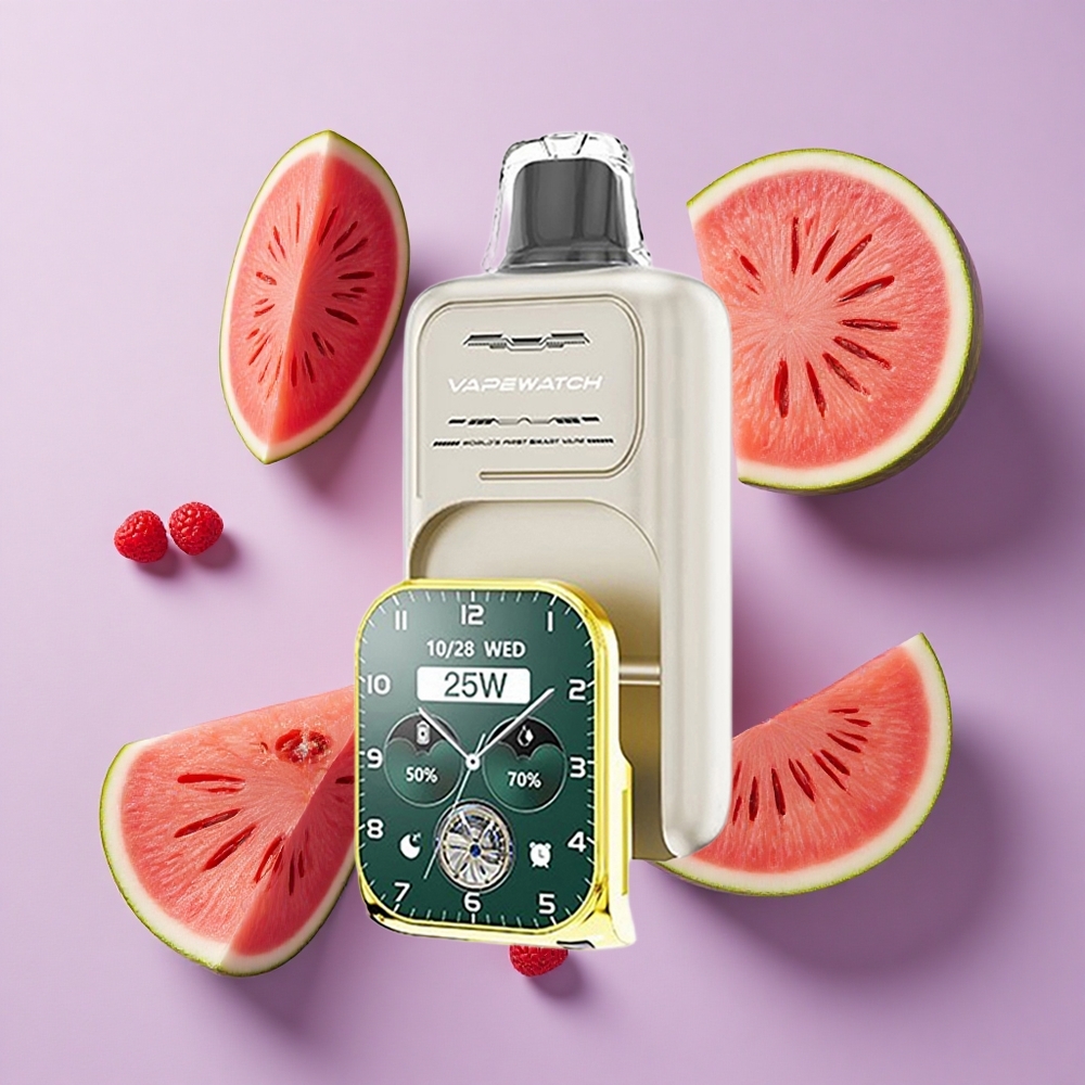 JNR Vape Watch 30000 Puffs Dual Mesh 19mL Watermelon Ice