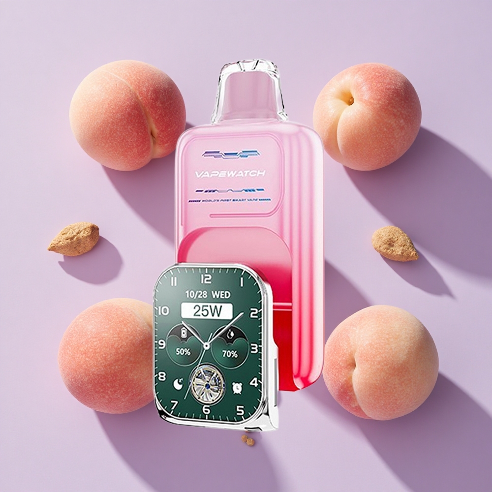 JNR Vape Watch 30000 Puffs Dual Mesh Coil Georgia Peach