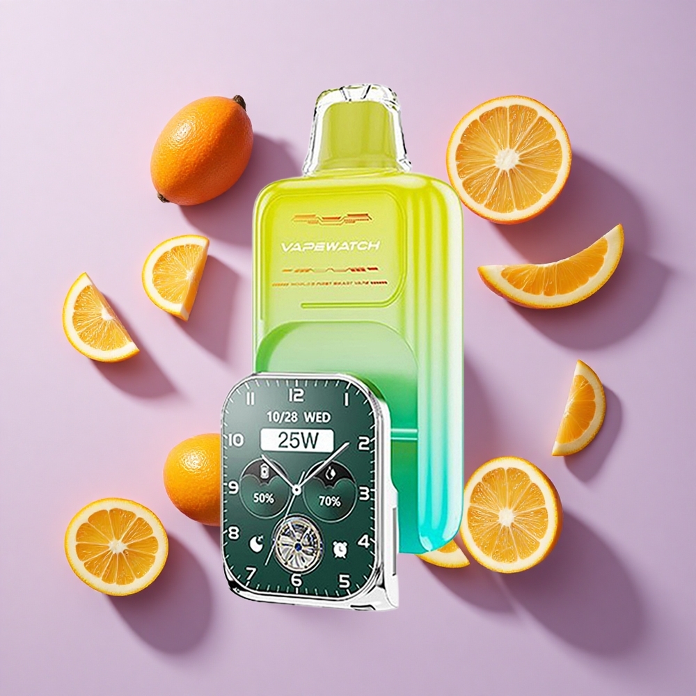 JNR Vape Watch 30000 Puffs Dual Mesh Coil Orange Mango