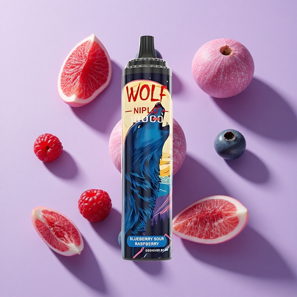 JNR Wolf Niplo 10000 Puffs 20ml Blueberry Sour Raspberry